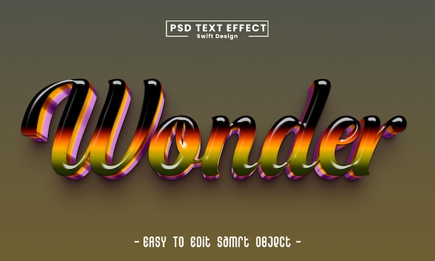Efecto de texto editable 3D rojo
