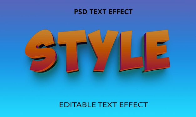 Efecto de texto editable 3D rojo