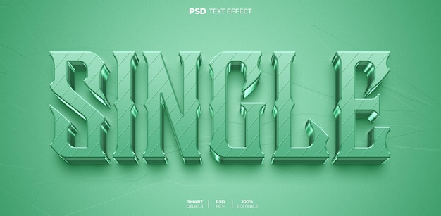 Efecto de texto editable 3D único
