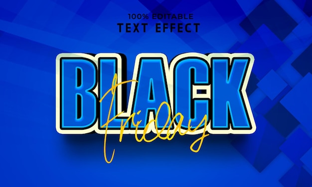 Efecto de texto editable 3d de viernes negro