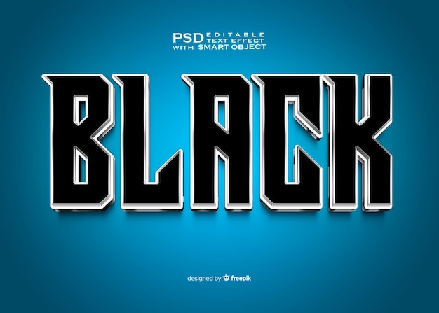 Efecto de texto editable en 3D