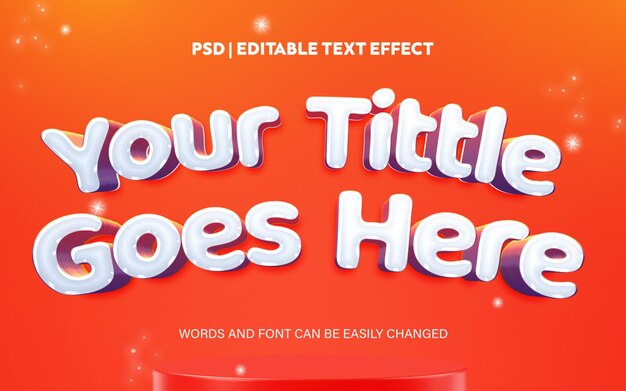 Efecto de texto editable en 3D