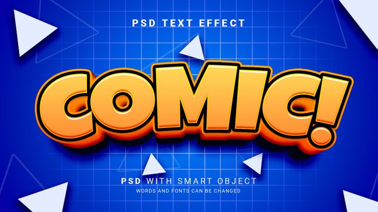 PSD efecto de texto editable en 3d