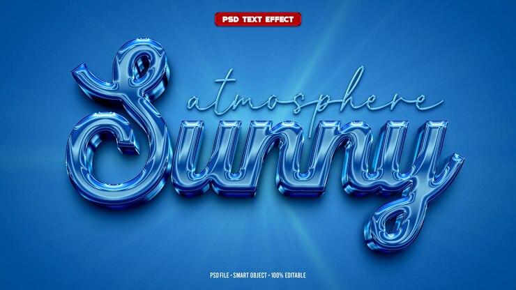 PSD efecto de texto editable en 3d