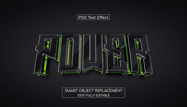 Efecto de texto editable en 3D