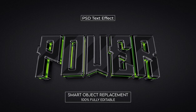 PSD efecto de texto editable en 3d