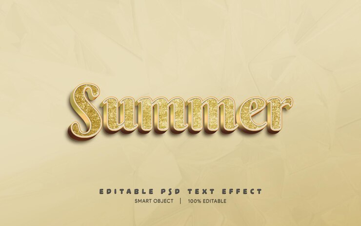 PSD efecto de texto editable en 3d