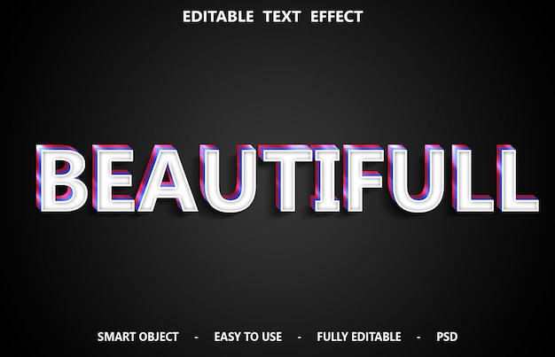 Efecto de texto editable en 3D