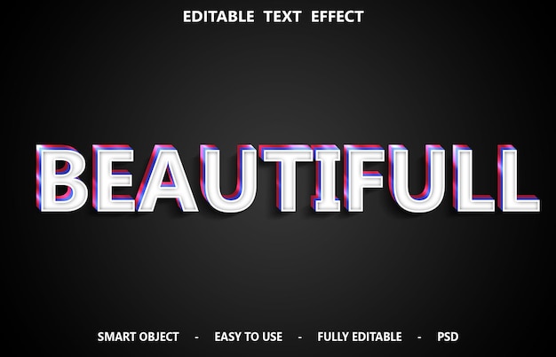 Efecto de texto editable en 3d