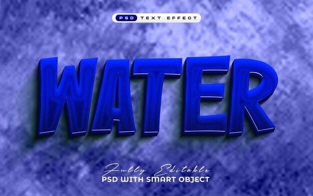 Efecto de texto editable con agua