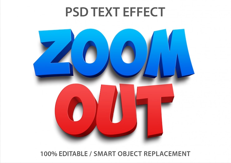 Efecto de texto editable Alejar