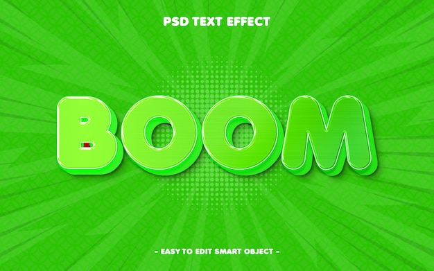 Efecto de texto editable Boom Comic Style