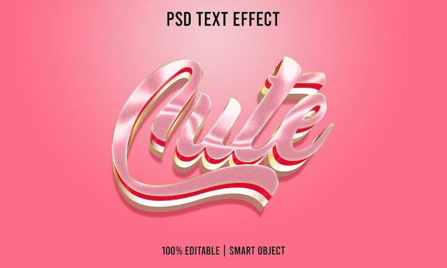 Efecto de texto editable: concepto de estilo de texto lindo