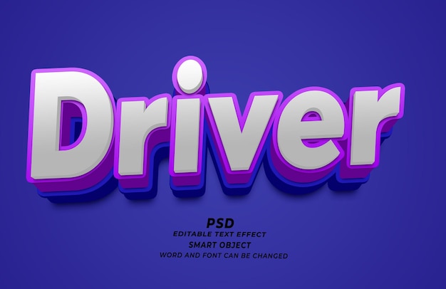 Efecto de texto editable del controlador PSD 3d