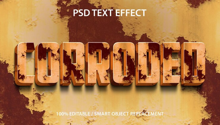 Efecto de texto editable Corroded Premium
