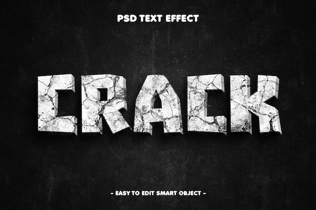 PSD efecto de texto editable crack