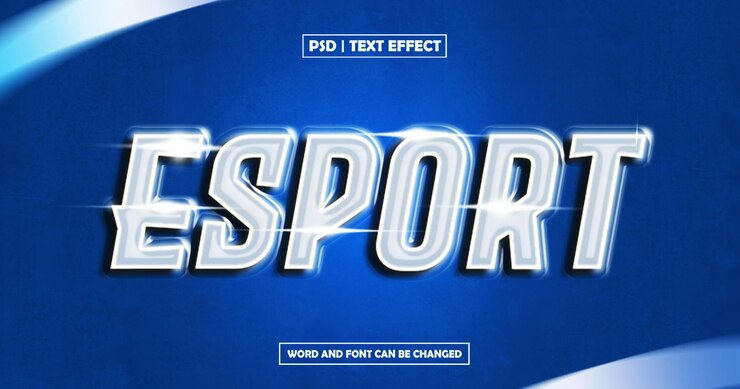 PSD efecto de texto editable para deportes