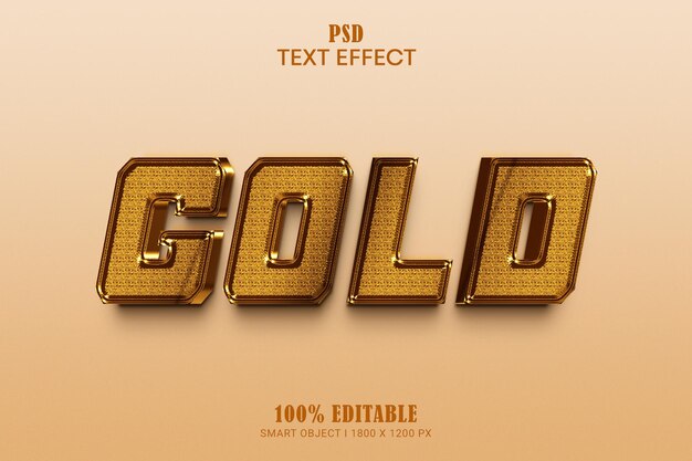 Efecto de texto editable dorado premium psd