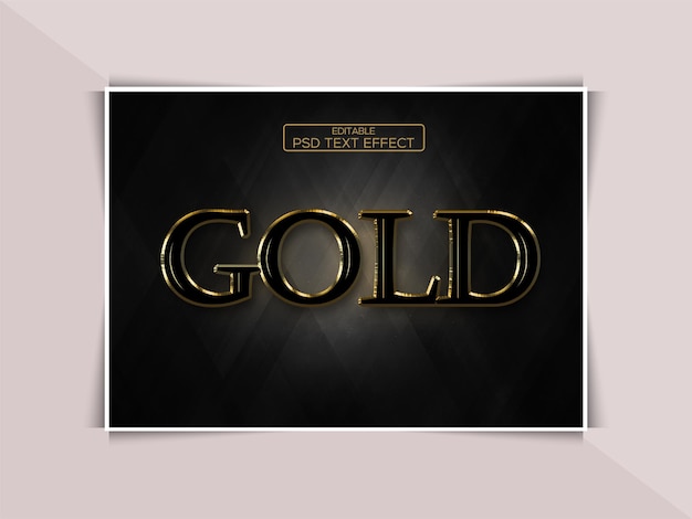 Efecto de texto editable dorado