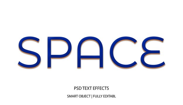 Efecto de texto editable en el espacio PSD