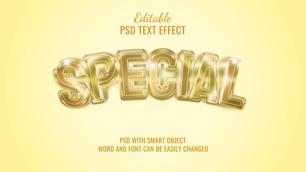 PSD efecto de texto editable especial