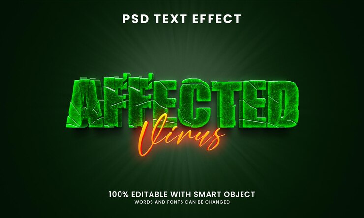 PSD efecto de texto editable de estilo 3d afectado con luz de neón