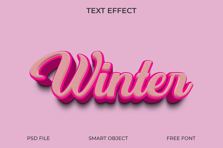 PSD efecto de texto editable de estilo 3d