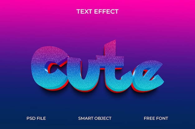 Efecto de texto editable de estilo 3D