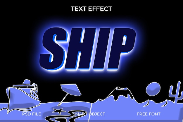 Efecto de texto editable de estilo 3D