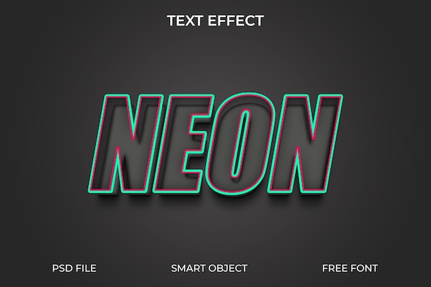Efecto de texto editable de estilo 3D
