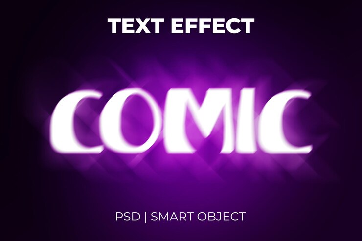 PSD efecto de texto editable de estilo de texto cómico