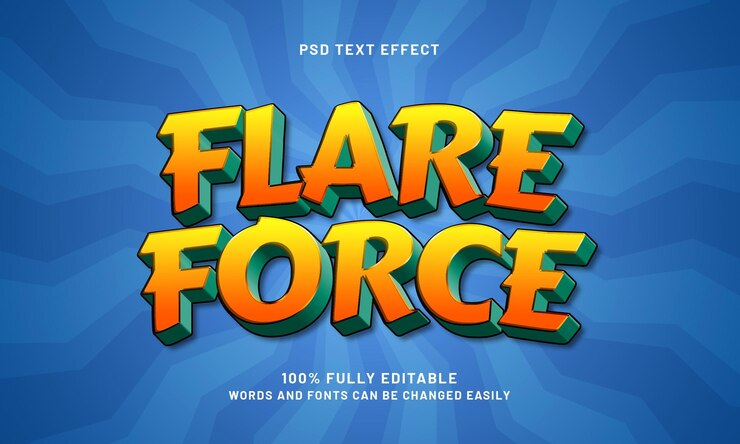 PSD efecto de texto editable con un estilo de texto de fuego y espíritu