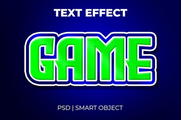 Efecto de texto editable de estilo de texto de juego