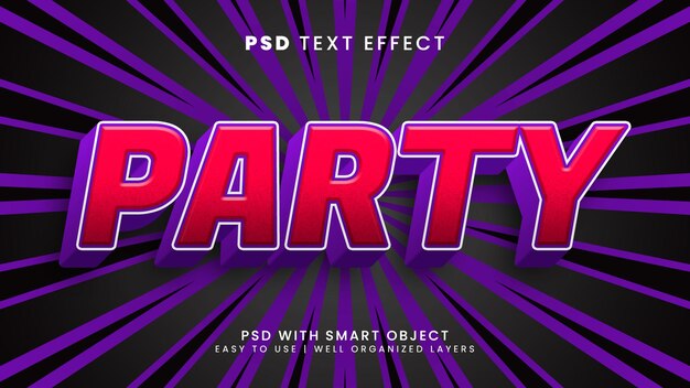 Efecto de texto editable de fiesta con estilo de texto de baile y música.