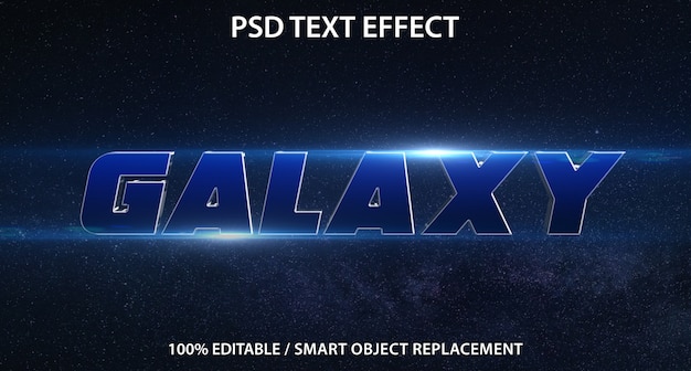 Efecto de texto editable galaxy