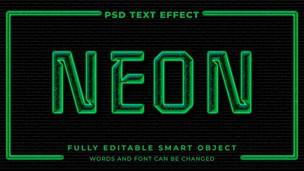 EFECTO DE TEXTO EDITABLE GLOW NEON