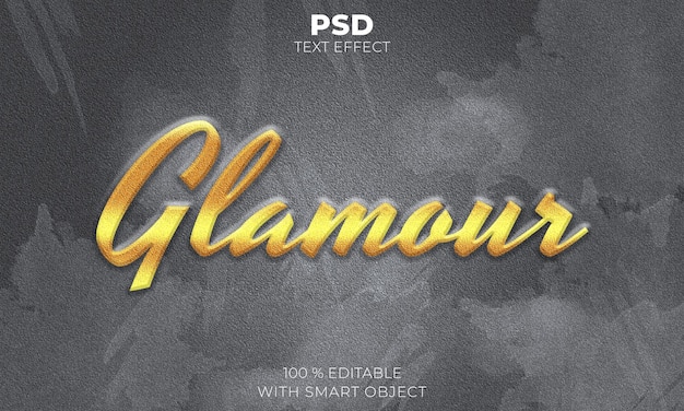 Efecto de texto editable Golden Glamour