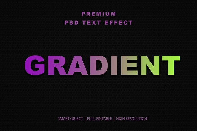 Efecto de texto editable con gradiente