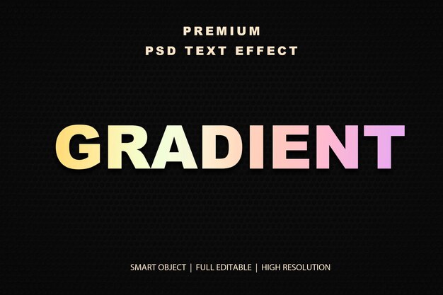 Efecto de texto editable con gradiente