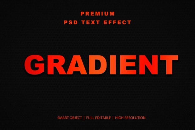 Efecto de texto editable con gradiente