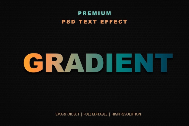Efecto de texto editable con gradiente