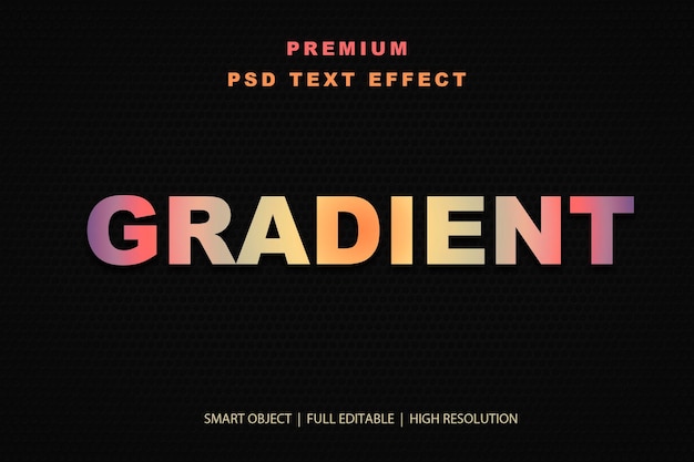 Efecto de texto editable con gradiente