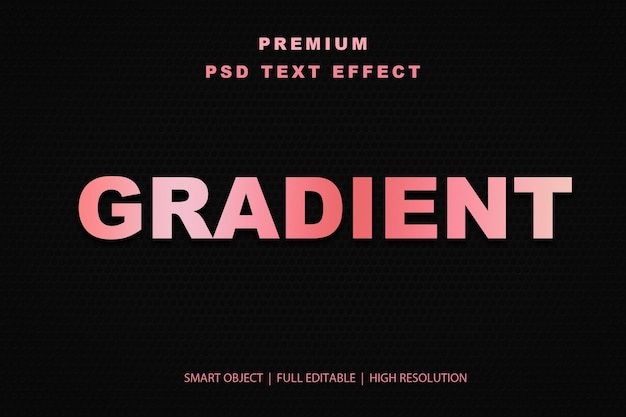 Efecto de texto editable con gradiente