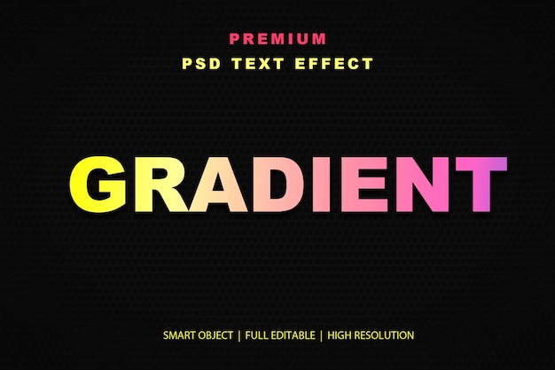 Efecto de texto editable con gradiente