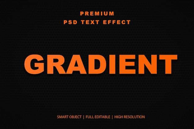 Efecto de texto editable con gradiente