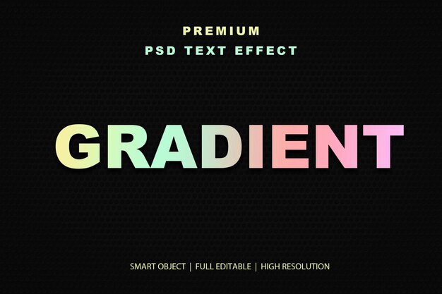 Efecto de texto editable con gradiente