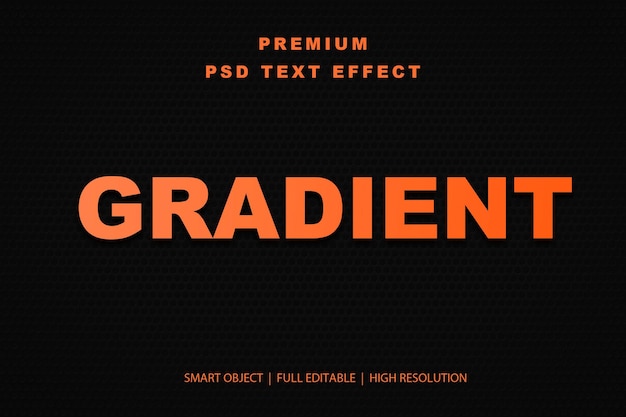 Efecto de texto editable con gradiente