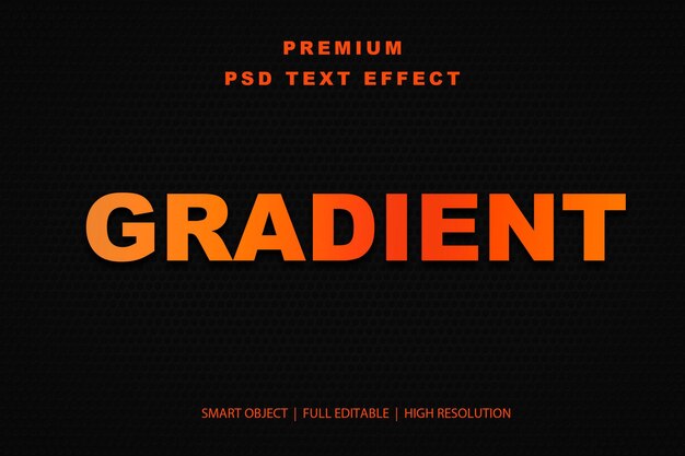 Efecto de texto editable con gradiente