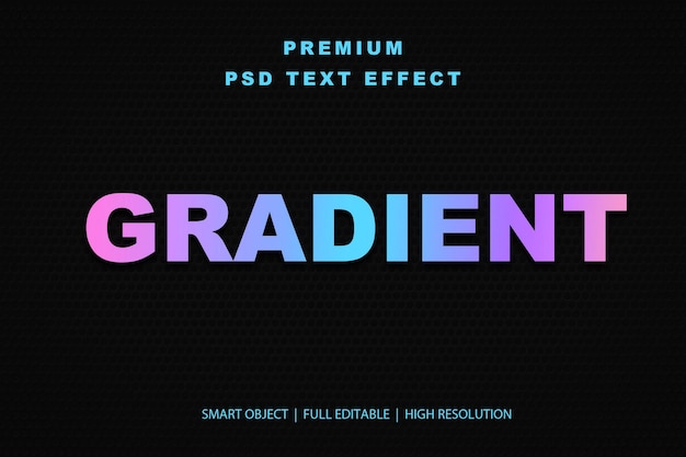 Efecto de texto editable con gradiente