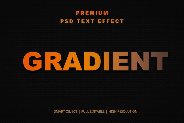 Efecto de texto editable con gradiente